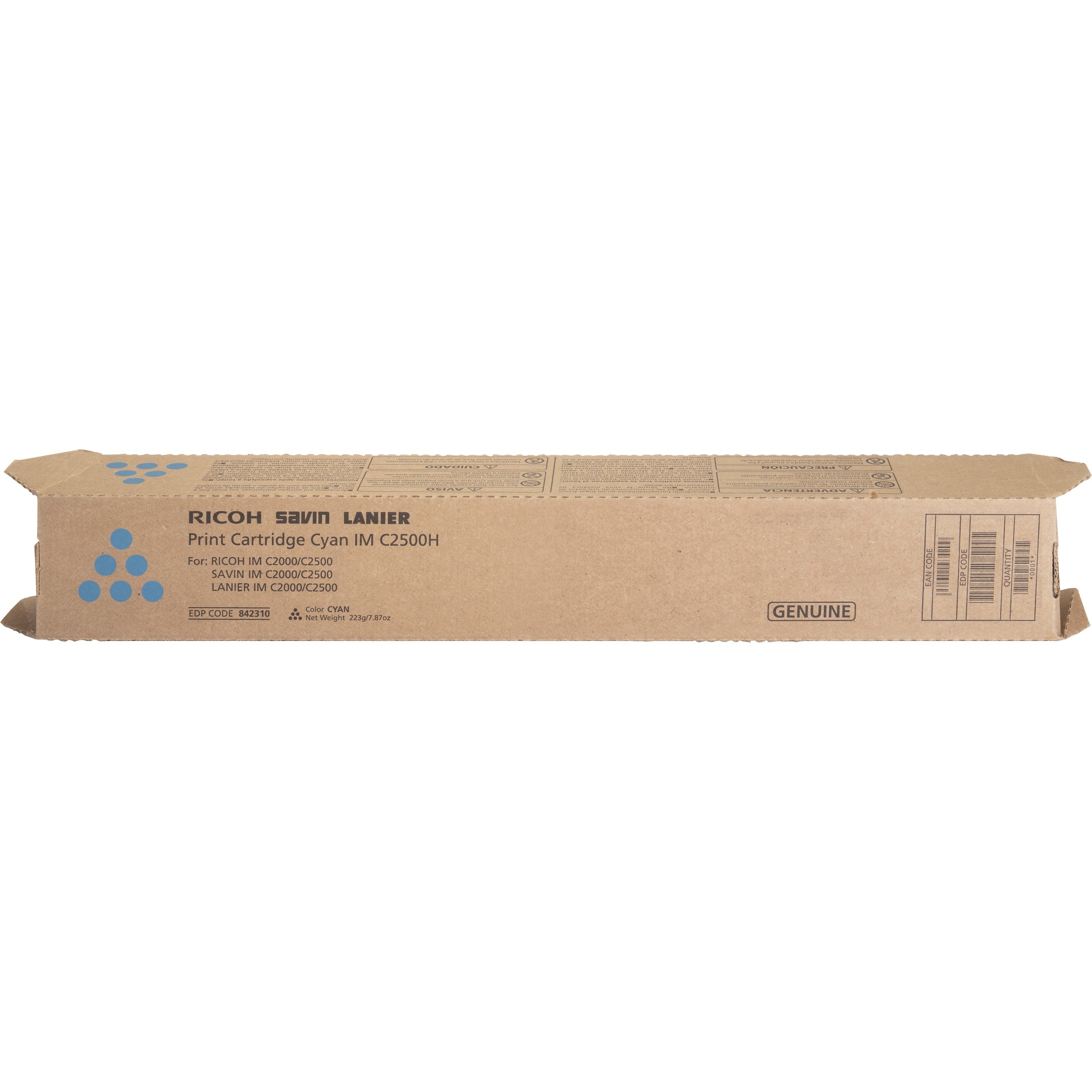 Ricoh Original Laser Toner Cartridge - Cyan - 1 Each - 842310