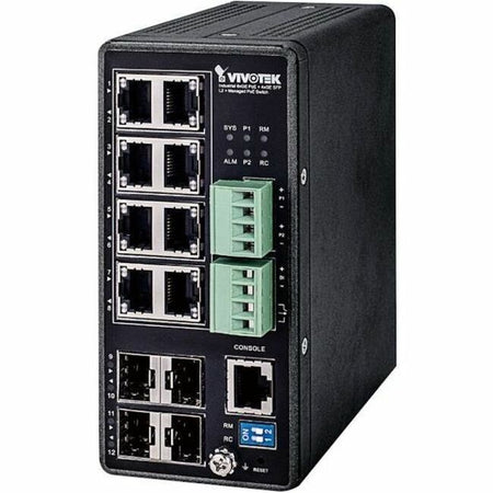 Vivotek AW-IHT-1271 Industrial VivoCam L2+ Managed PoE Switch - AW-IHT-1271