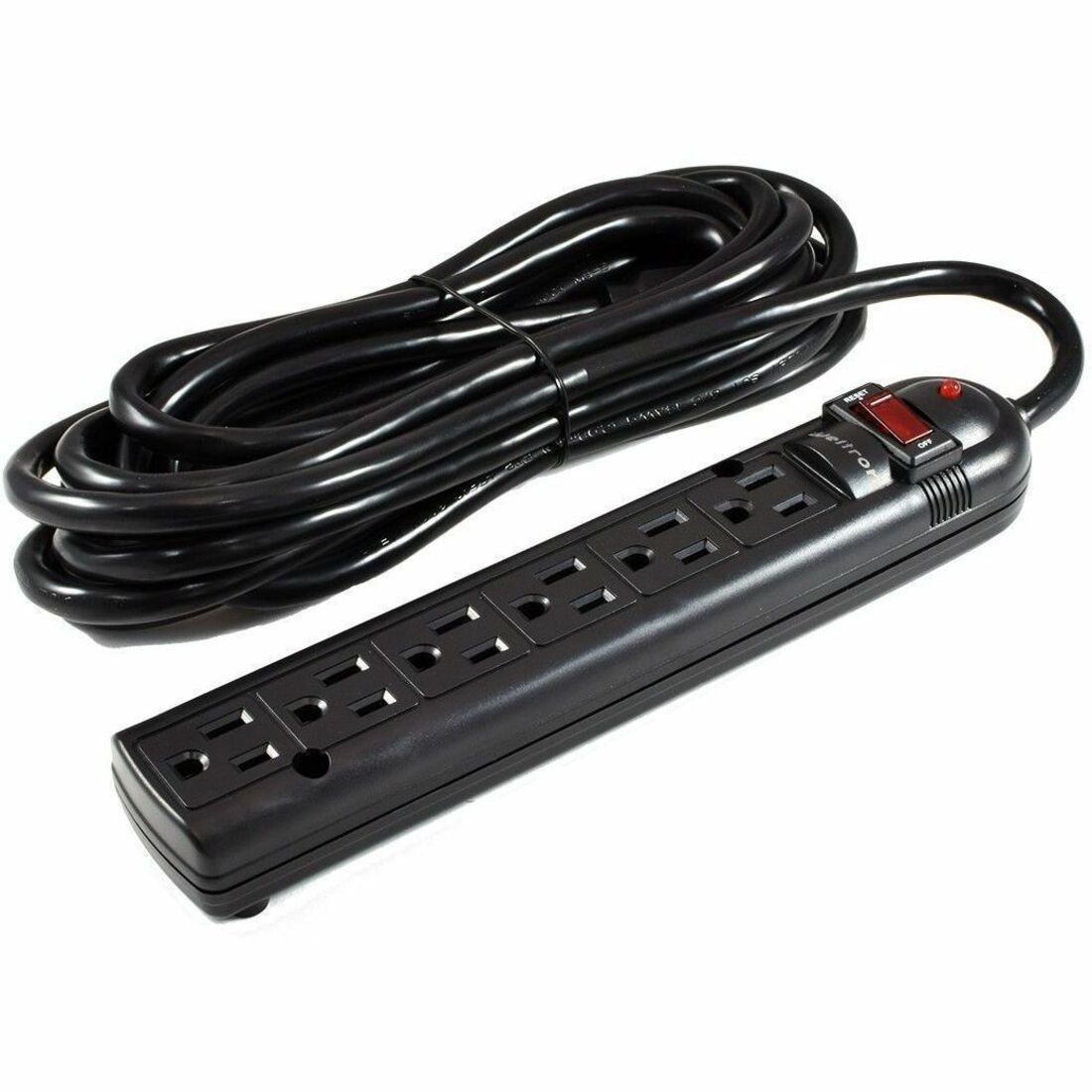 Weltron 6-Outlet Surge Protector - WSP-600PLF-25BK