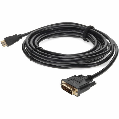 AddOn 12ft HDMI 1.3 Male to DVI-D Dual Link (24+1 pin) Male Black Cable For Resolution Up to 2560x1600 (WQXGA) - HDMI2DVID12F