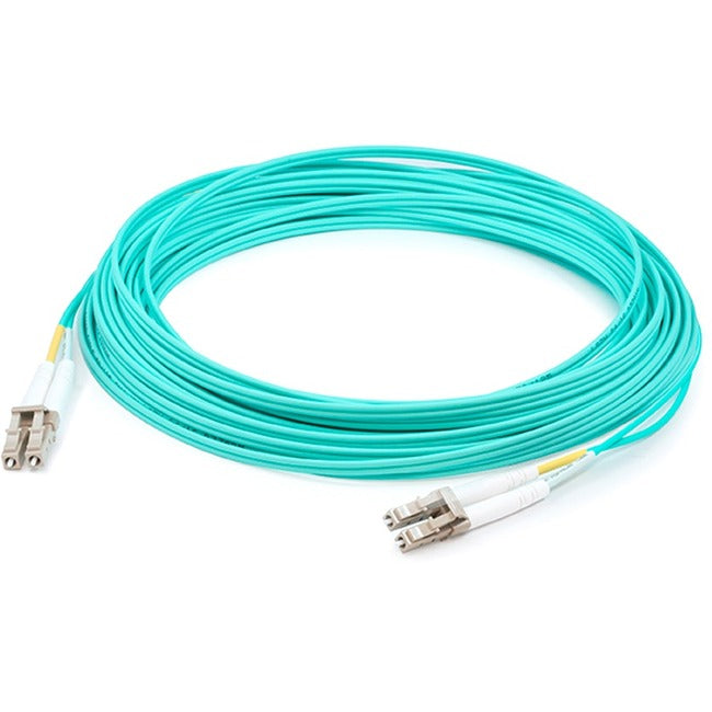 AddOn 18m LC (Male) to LC (Male) Straight Aqua OM4 Duplex OFNR (Riser-Rated) Fiber Patch Cable - ADD-LC-LC-18M5OM4