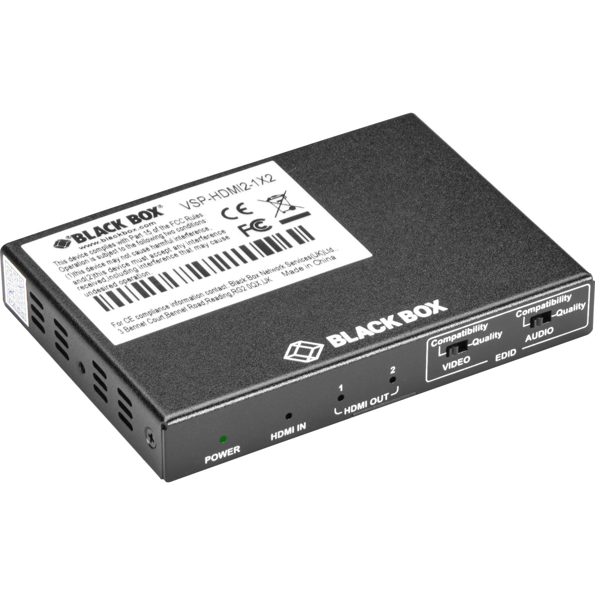 Black Box HDMI 2.0 4K60 Splitter - 1x2 - VSP-HDMI2-1X2