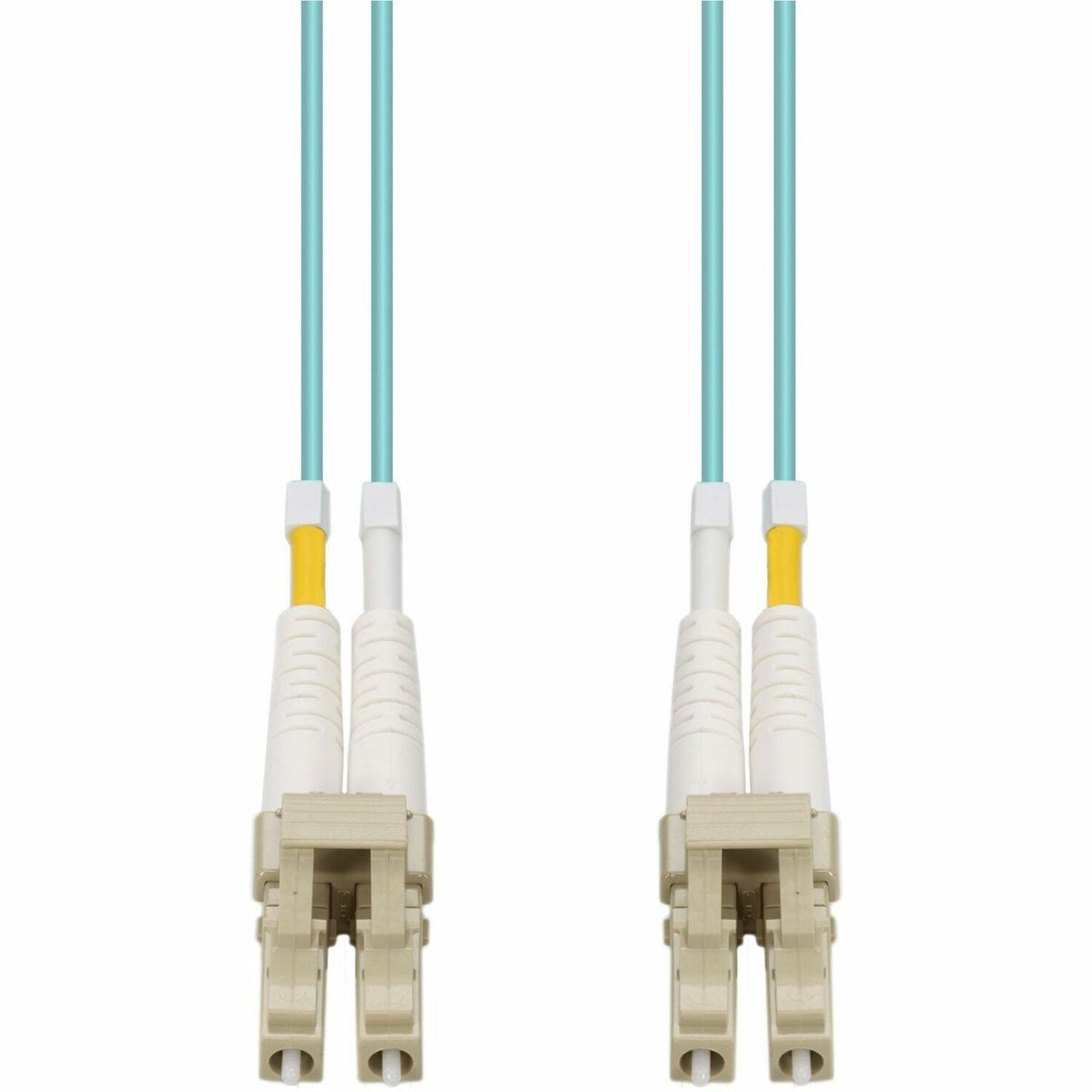 AddOn 75m LC to LC Aqua OM4 Duplex OFNP (Plenum-Rated) Fiber Patch Cable - ADD-LC-LC-75M5OM4P