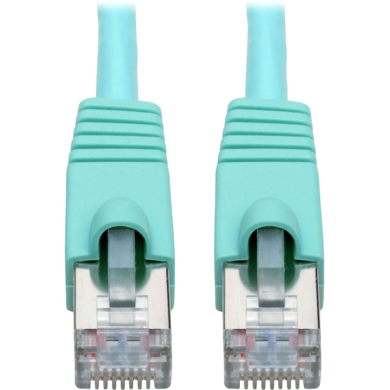 Eaton Tripp Lite Series Cat6a 10G Snagless Shielded STP Ethernet Cable (RJ45 M/M), PoE, Aqua, 5 ft. (1.52 m) - N262-005-AQ