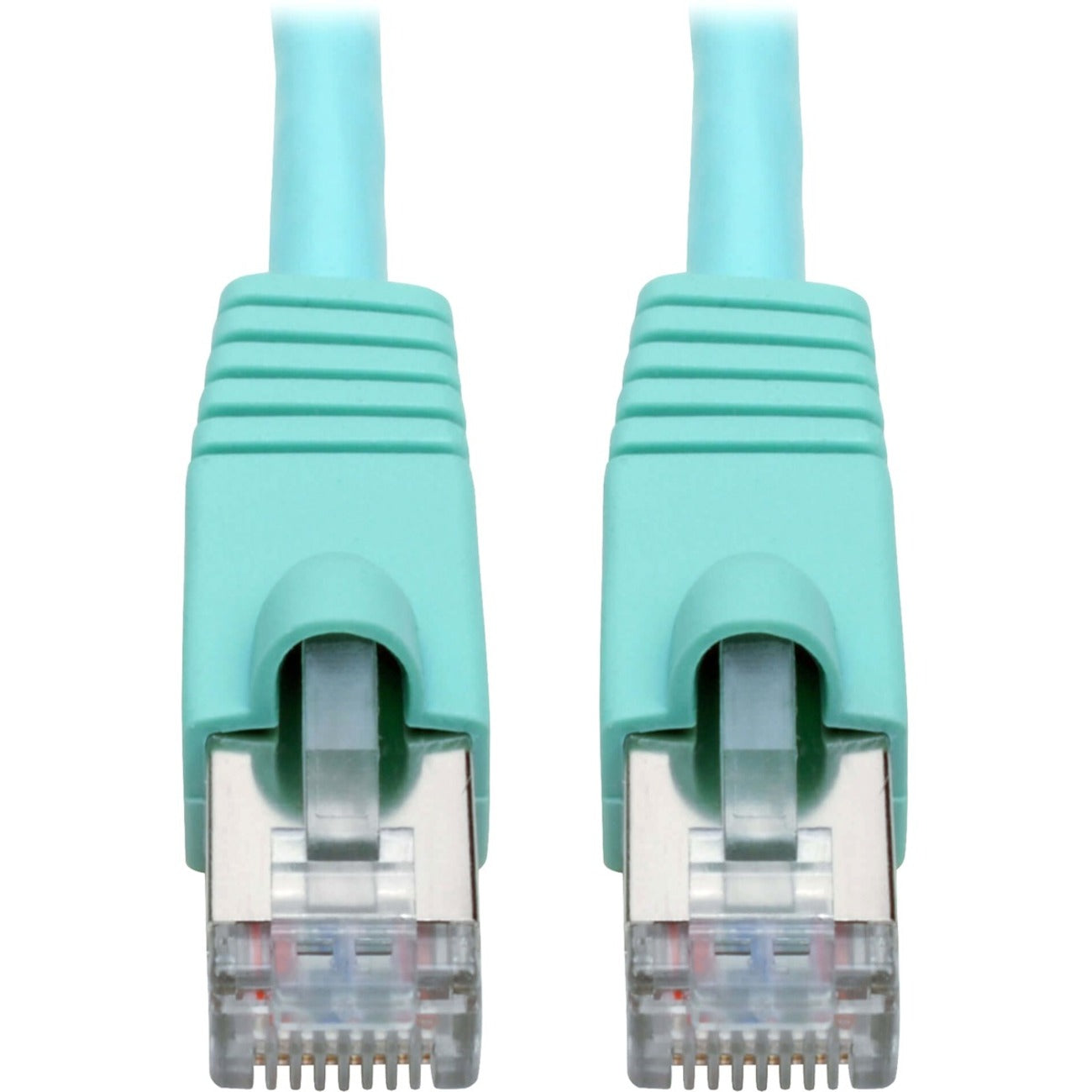 Tripp Lite by Eaton Cat6a 10G Snagless Shielded STP Ethernet Cable (RJ45 M/M) PoE Aqua 10 ft. (3.05 m) - N262-010-AQ