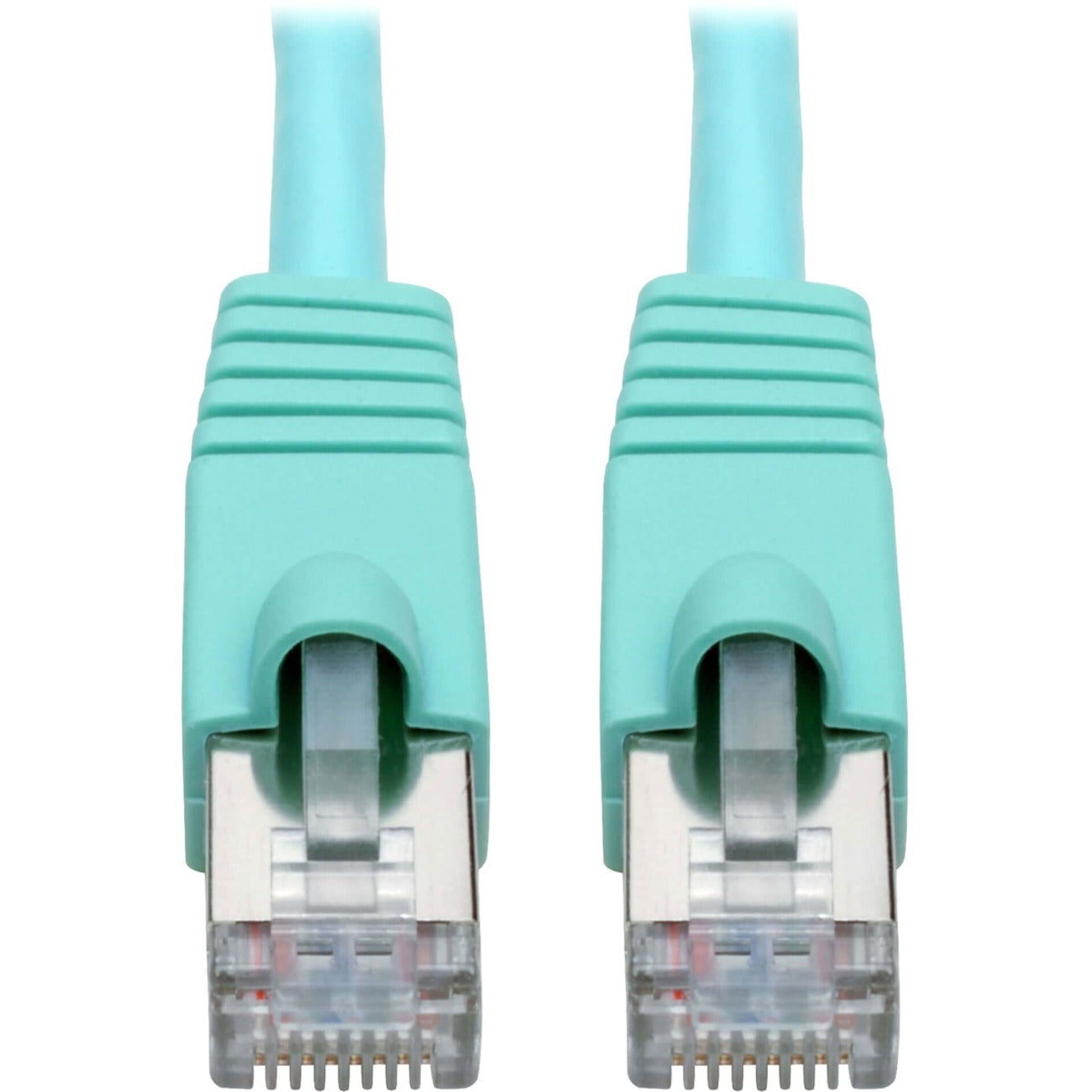 Eaton Tripp Lite Series Cat6a 10G Snagless Shielded STP Ethernet Cable (RJ45 M/M), PoE, Aqua, 14 ft. (4.27 m) - N262-014-AQ