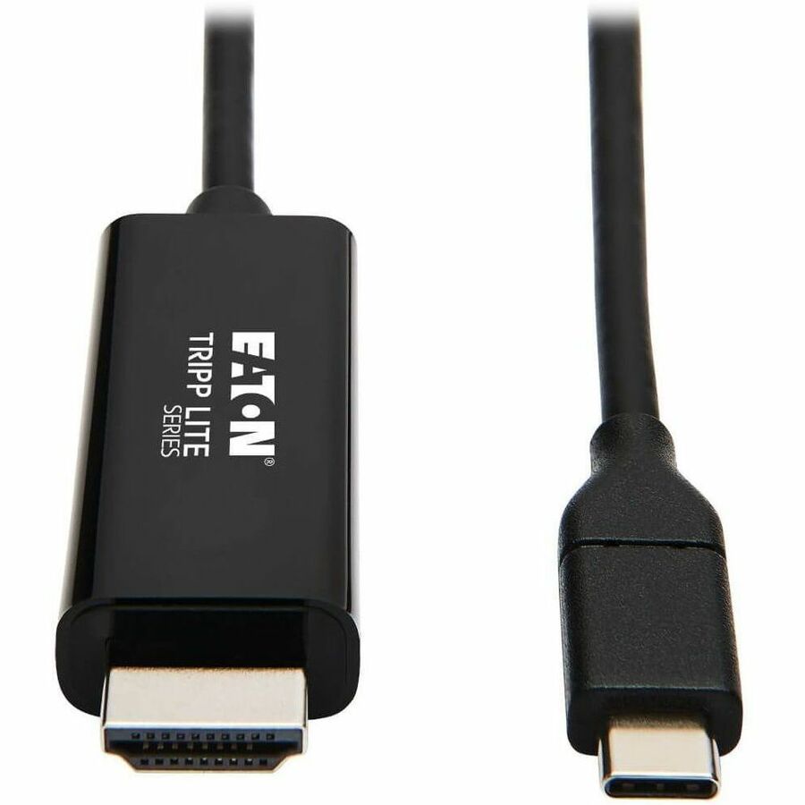 Eaton Tripp Lite Series USB-C to HDMI Adapter Cable (M/M), 4K 60 Hz, 4:4:4, Thunderbolt 3 Compatible, Black, 3 ft. (0.9 m) - U444-003-H4K6BE