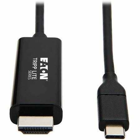 Eaton Tripp Lite Series USB-C to HDMI Adapter Cable (M/M), 4K 60 Hz, 4:4:4, Thunderbolt 3 Compatible, Black, 3 ft. (0.9 m) - U444-003-H4K6BE