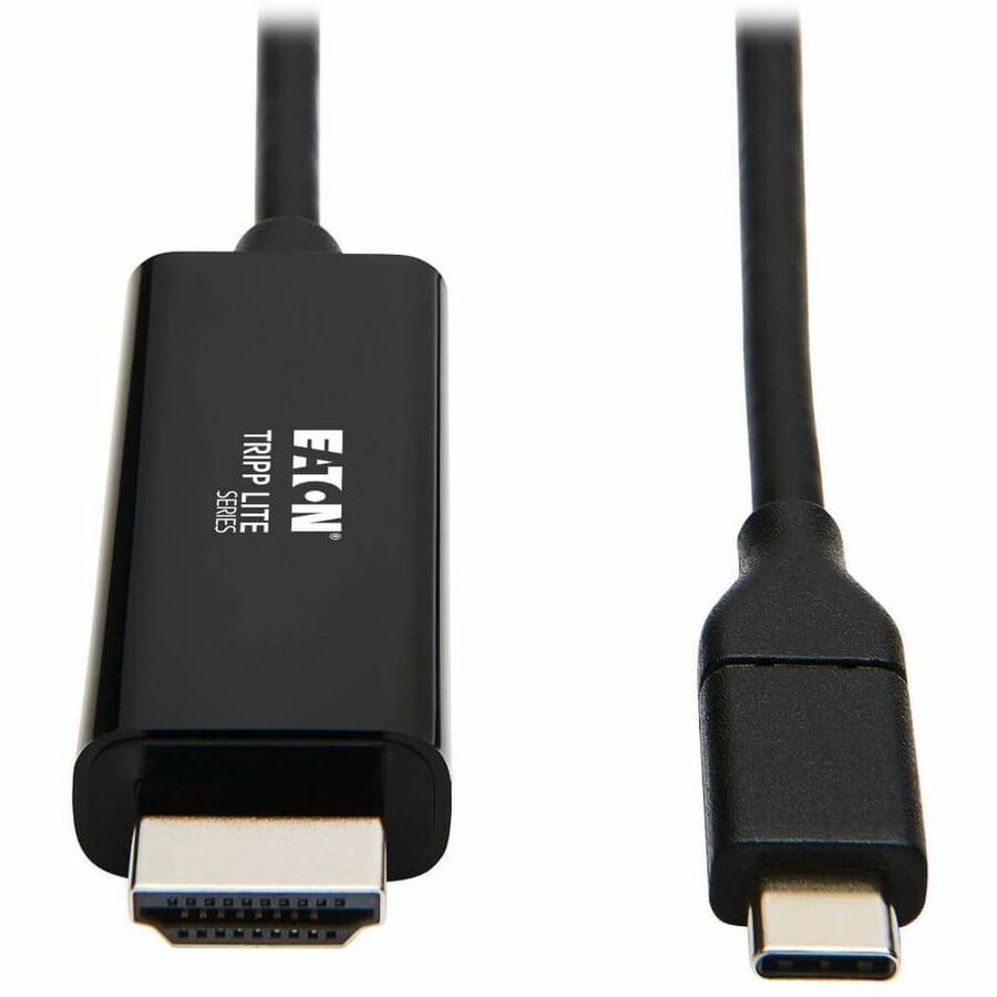 Eaton Tripp Lite Series USB-C to HDMI Adapter Cable (M/M), 4K 60 Hz, 4:4:4, Thunderbolt 3 Compatible, Black, 6 ft. (1.8 m) - U444-006-H4K6BE