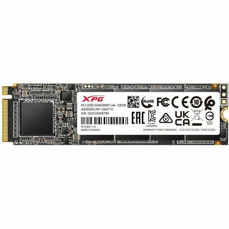 XPG SX6000 Lite 128 GB Solid State Drive - M.2 2280 Internal - PCI Express NVMe (PCI Express NVMe 3.0 x4) - ASX6000LNP-128GT-C