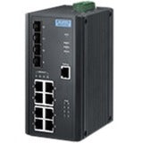 Advantech 8G+4SFP Port Gigabit Unmanaged Redundant Industrial PoE Switch - EKI-2712G-4FPI-AE