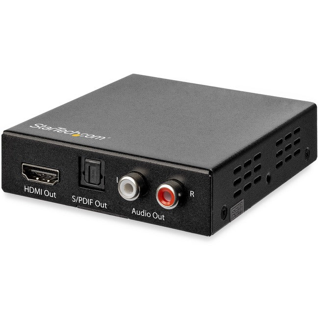 StarTech.com HDMI Audio Extractor with 40K 60Hz - HDMI Audio De-embedder - HDR - Toslink Optical Audio - Dual RCA Audio - HDMI 2.0 - HD202A