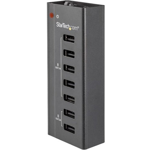 StarTech.com 7 Port USB Charging Station with 5x 1A Ports and 2x 2A Ports - USB Charging Strip for Multiple Devices - Smart Charging Capabilities - Wall-Mount Bracket - ST7C51224