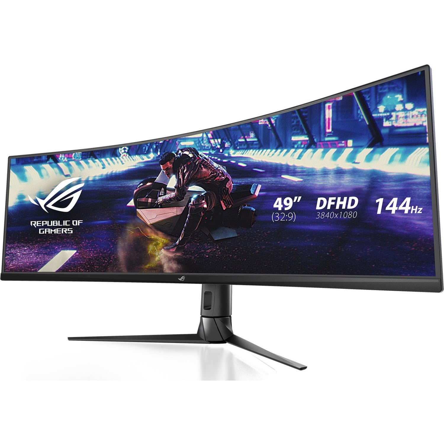 Asus ROG Strix XG49VQ 49" Class Double Full HD (DFHD) Curved Screen Gaming LCD Monitor - 32:9 - Black - XG49VQ