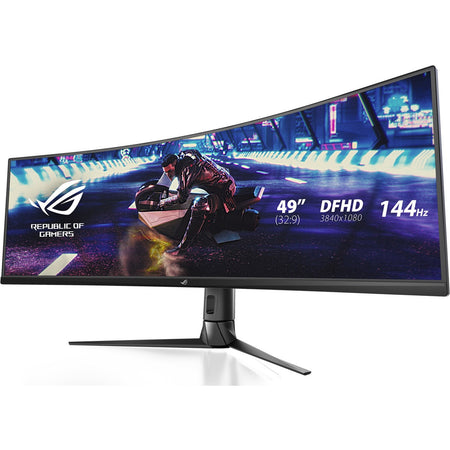 Asus ROG Strix XG49VQ 49" Class Double Full HD (DFHD) Curved Screen Gaming LCD Monitor - 32:9 - Black - XG49VQ