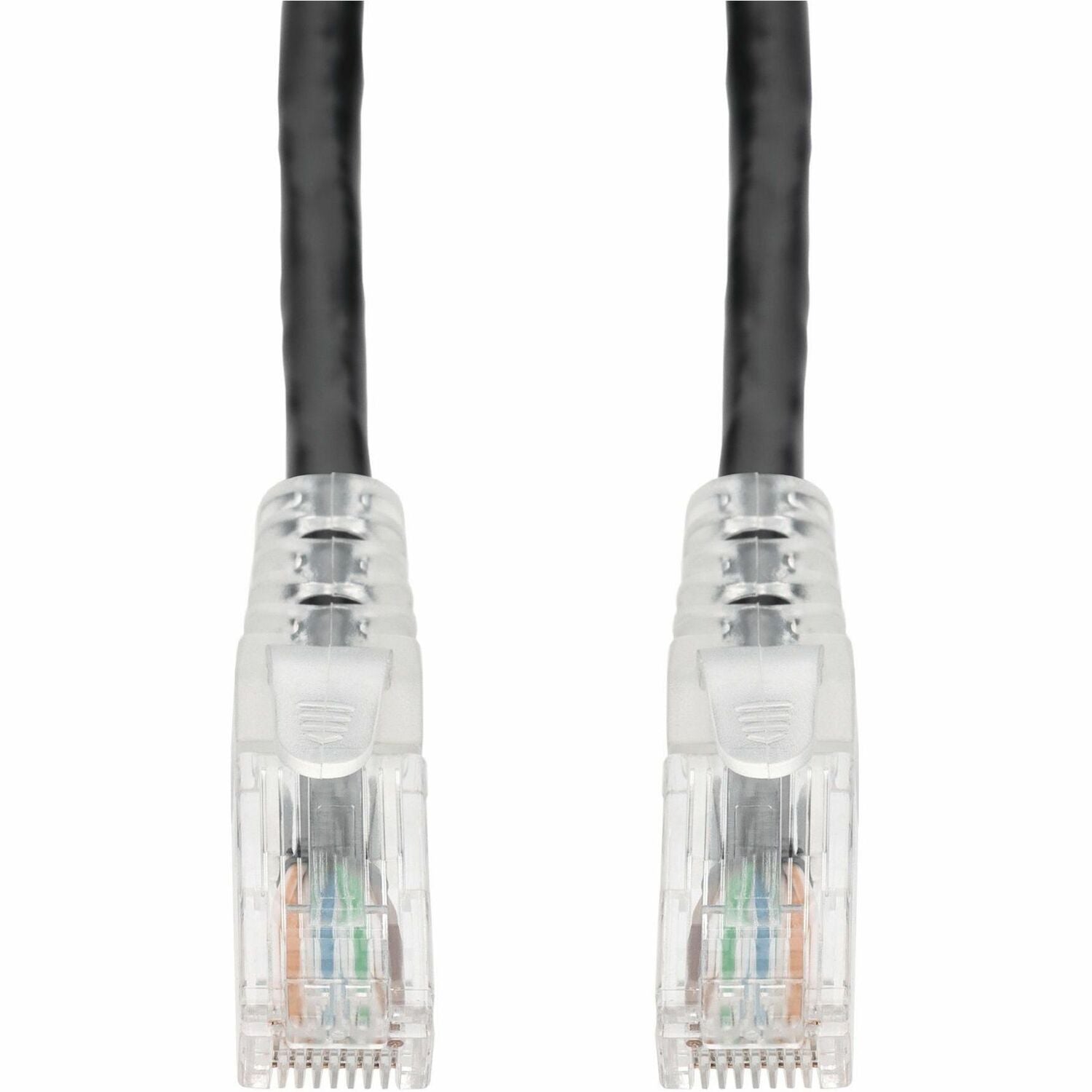 AddOn 7ft Black CAT 6A PVC Ethernet Cable Snagless Easy Clear Boot TAA RJ-45 M/M - ADD-7FCAT6A-BK-TAA