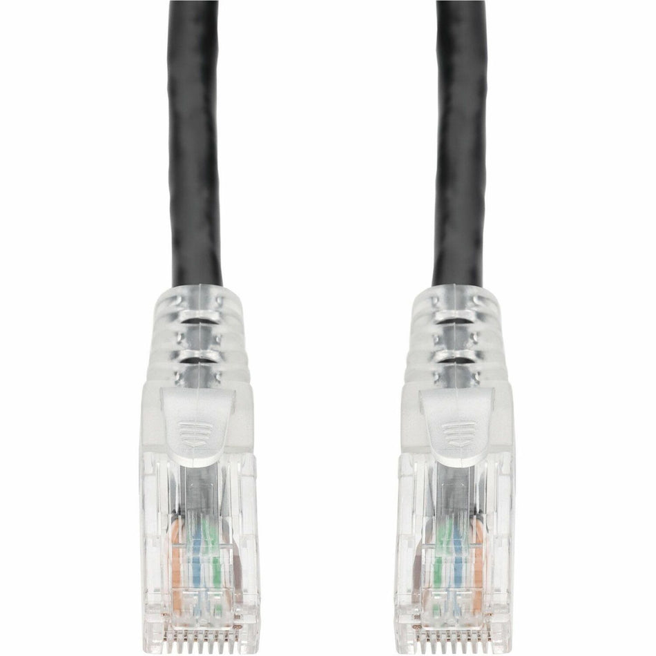 AddOn 7ft Black CAT 6A PVC Ethernet Cable Snagless Easy Clear Boot TAA RJ-45 M/M - ADD-7FCAT6A-BK-TAA