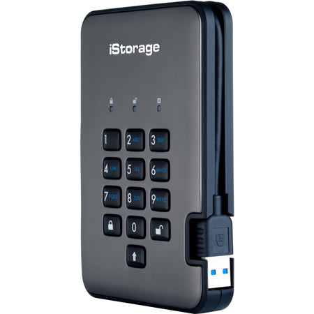 iStorage diskAshur PRO2 HDD 2 TB | Secure Hard Drive | FIPS Level 3 certified | Password Protected | Dust/Water Resistant. IS-DAP2-256-2000-C-X - IS-DAP2-256-2000-C-X