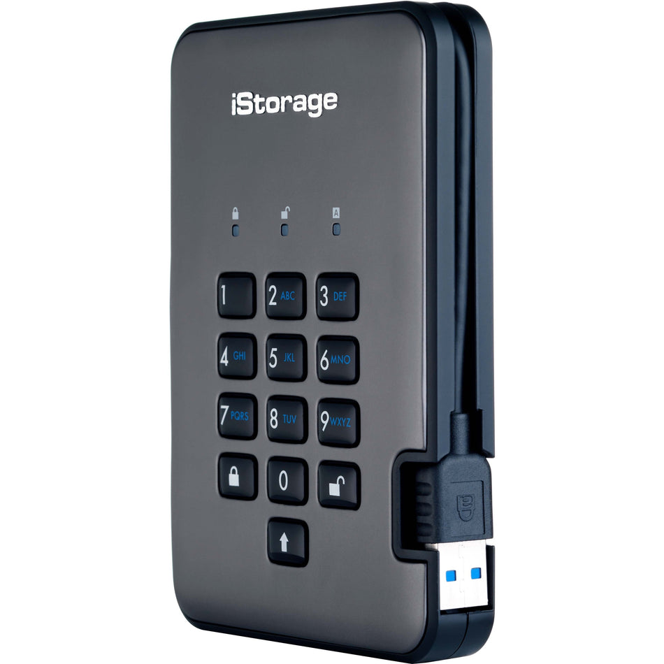 iStorage diskAshur PRO2 HDD 2 TB | Secure Hard Drive | PIN protected | NCSC CPA | FIPS 140-2 Level 2/3 Certified | NLNCSA BSPA and NATO Restricted Level Certified | Incorporated Common Criteria EAL 5+ | Dust/Water Resistant - IS-DAP2-256-2000-C-X