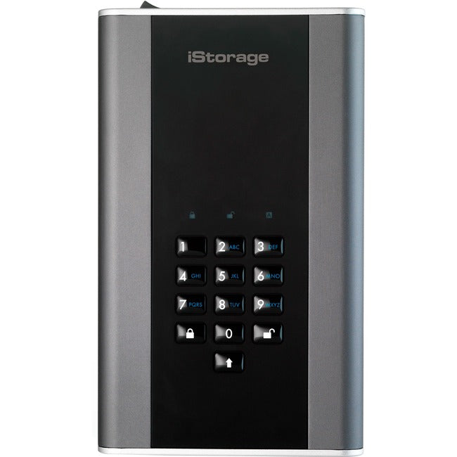 iStorage diskAshur DT2 8 TB Secure Encrypted Desktop Hard Drive | FIPS Level-3 | Password protected | Dust/Water Resistant. IS-DT2-256-8000-C-X - IS-DT2-256-8000-C-X