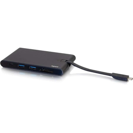 C2G USB C Dock with HDMI, VGA, Ethernet, USB, SD & Power Delivery up to 100W - 26916