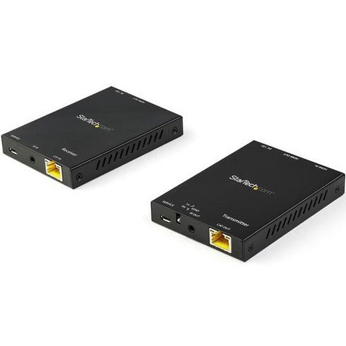 StarTech.com HDMI over CAT6 extender kit - Supports UHD - Resolutions up to 4K 60Hz - Supports HDR and 4:4:4 chroma subsampling - Extended HDMI signal at up to 165 ft. (50 m) - Use existing CAT6 cable infrastructure with a direct connection to the converter to extend your HDMI signal - HDCP 2.2 compliant - ST121HD20V