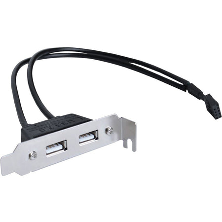 SIIG 2-Port USB 2.0 Low Profile Extension Bracket - CB-US0S11-S1