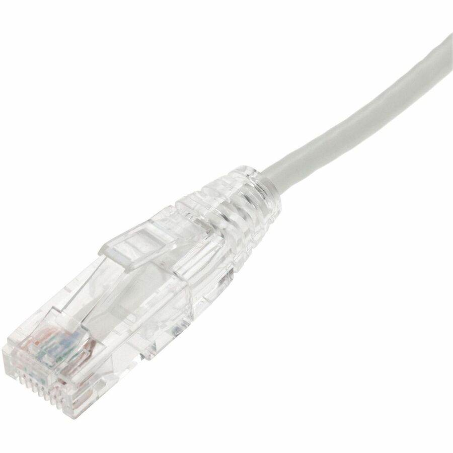 AddOn 1ft White CAT 6 Slim PVC Ethernet Cable Snagless Clear-Claw RJ-45 M/M - ADD-1FSLCAT6-WE