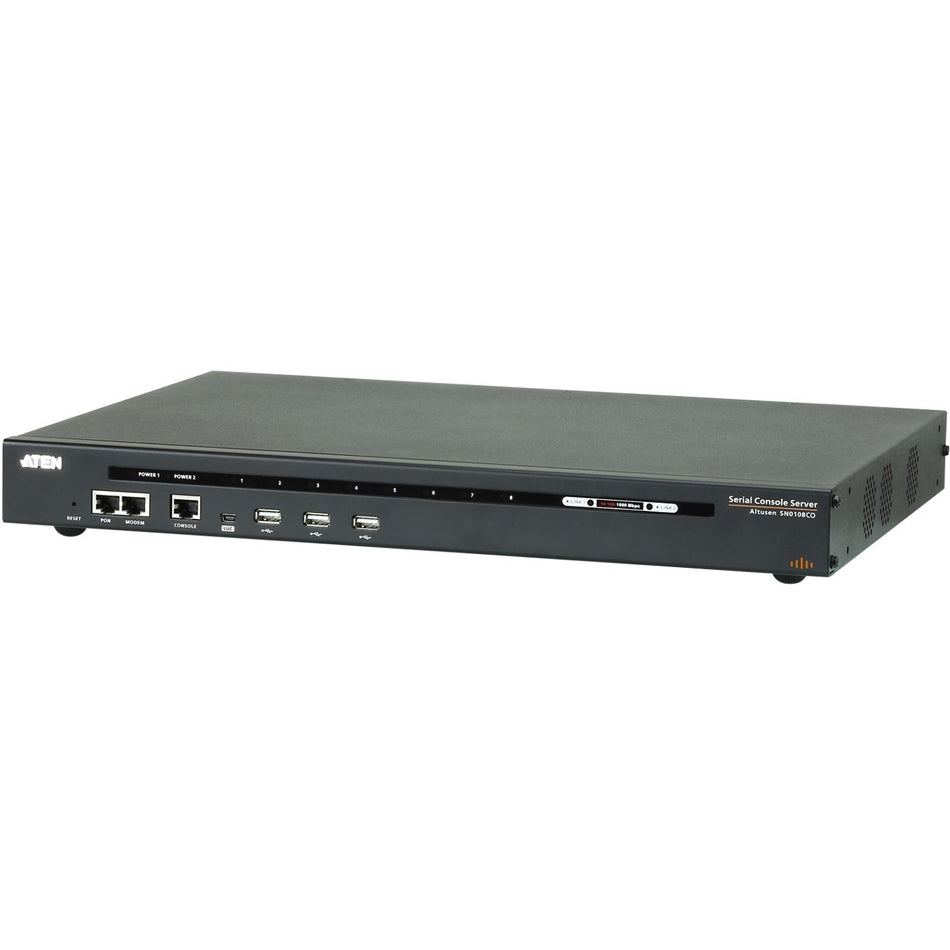 ATEN 8-Port Serial Console Server with Dual Power/LAN - SN0108CO