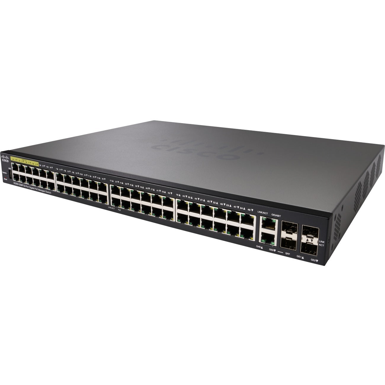 Cisco SG350-52MP 52-Port Gigabit Max-PoE Managed Switch - SG350-52MP-K9NA-RF