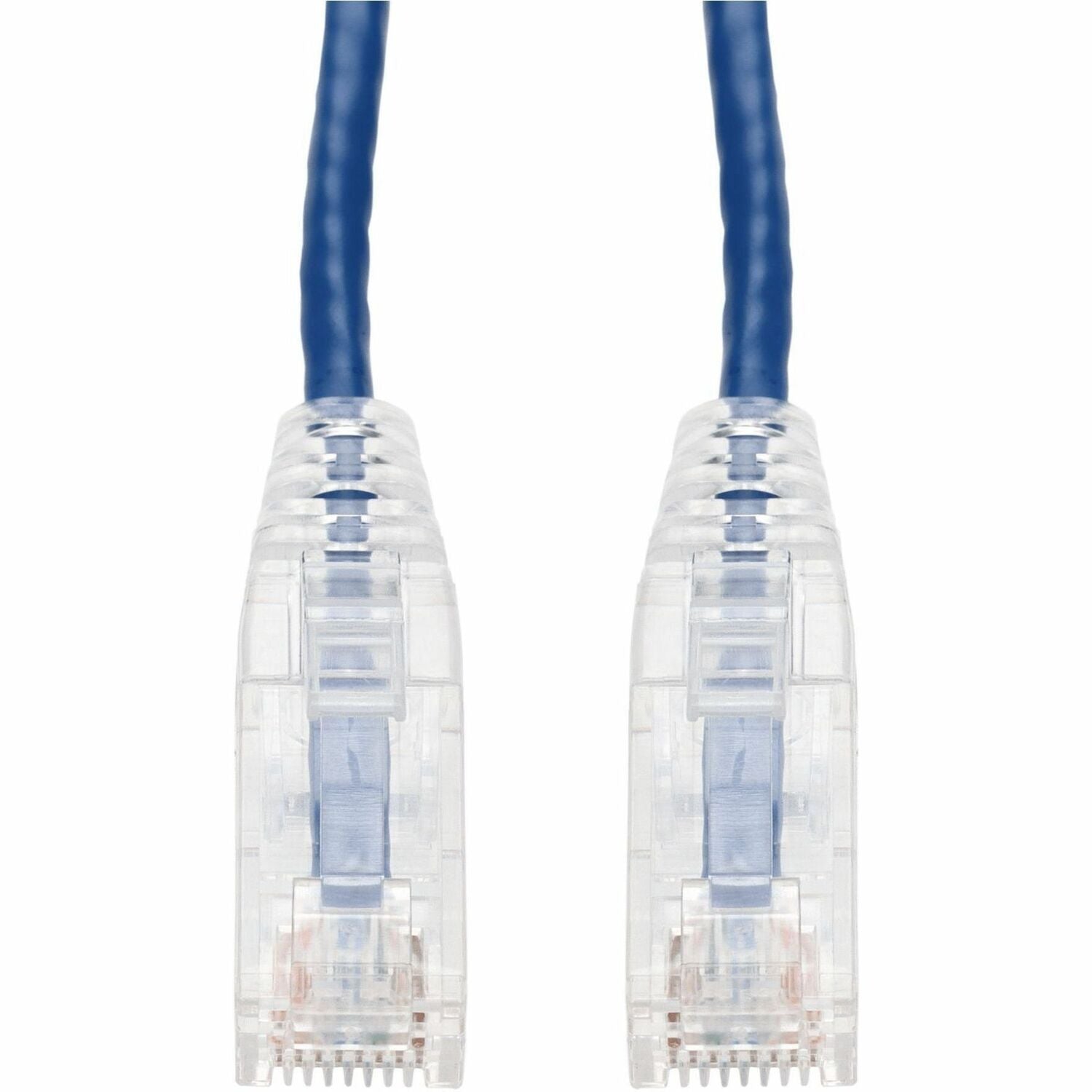 AddOn 15ft Blue CAT 6 Slim PVC Ethernet Cable Snagless Clear-Claw RJ-45 M/M - ADD-15FSLCAT6-BE