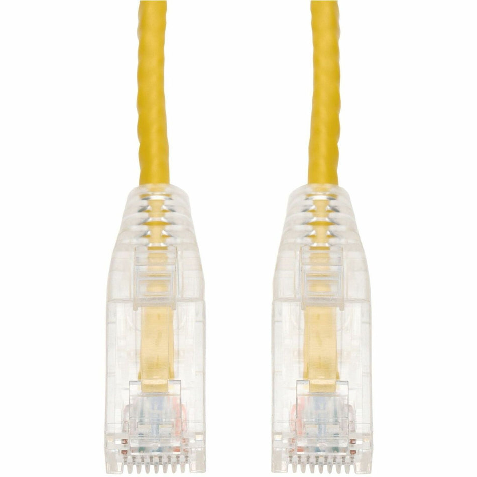 AddOn 3ft Yellow CAT 6 Slim PVC Ethernet Cable Snagless Clear-Claw RJ-45 M/M - ADD-3FSLCAT6-YW