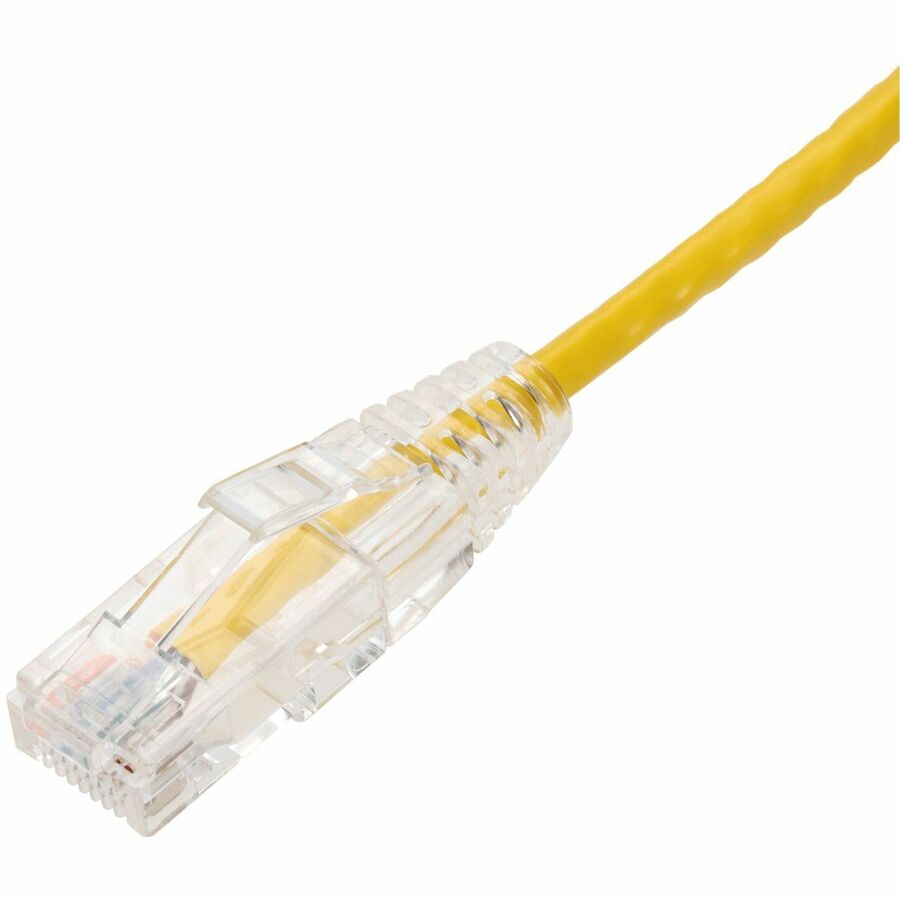 AddOn 3ft Yellow CAT 6 Slim PVC Ethernet Cable Snagless Clear-Claw RJ-45 M/M - ADD-3FSLCAT6-YW