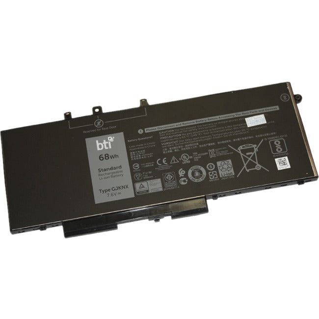 BTI GJKNX-BTI 7.6V 68WHR LI-ION BATTERY 0DY9NT, FPT1C, 0GD1JP, 451-BZT, GD1JP, 0GJKNX, 5YHR4, GJKNX, 451-BBXV, DY9NT, KCM82 LATITUDE 15 5580, 15 5590, 15 5591, 5280, 5290, 5480, 5490, 5491, 5495, 5580, 5590, 5591, PRECISION 3520, PRECISION 3530 - GJKNX-BTI