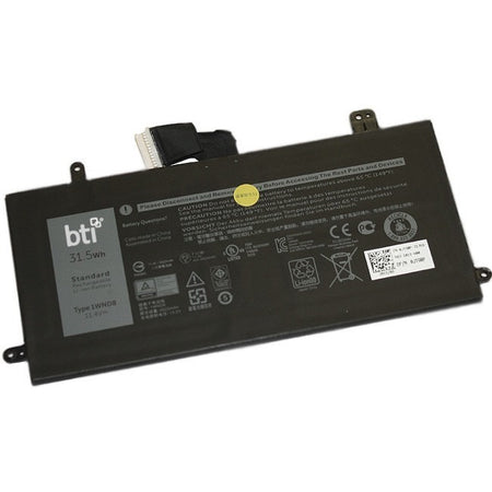 BTI 1WND8-BTI 11.4V 31.5WHR LI-ION BATTERY 01WND8, JT90P, X16TW, 0J0PGR, T17G, 0X16TW, T17G001, 1WND8, T17G002 LATITUDE 12 5285, LATITUDE 12 5290 2 IN 1, LATITUDE 5285, LATITUDE 5290 - 1WND8-BTI