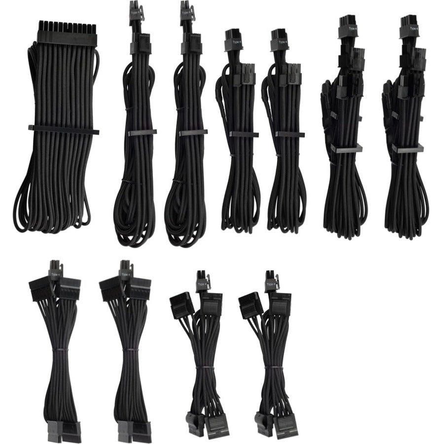 Corsair Premium Individually Sleeved PSU Cables Pro Kit Type 4 Gen 4 - Black - CP-8920222