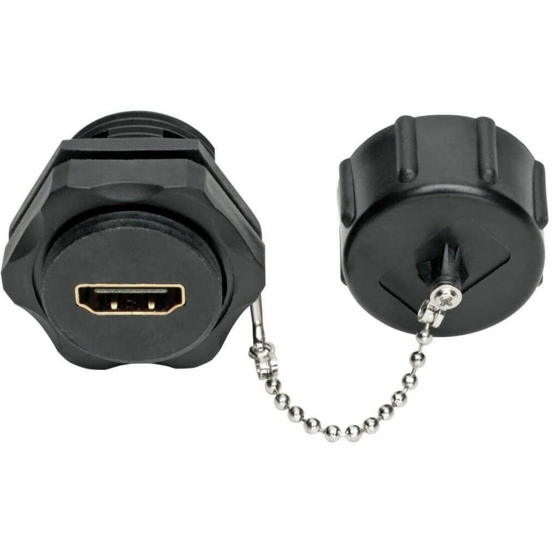 Eaton Tripp Lite Series 4K HDMI Coupler with Ethernet (F/F), Industrial High Speed, 4K 60 Hz, HDR, IP68 Rated, Dust Cap, TAA - P569-000-FF-IND