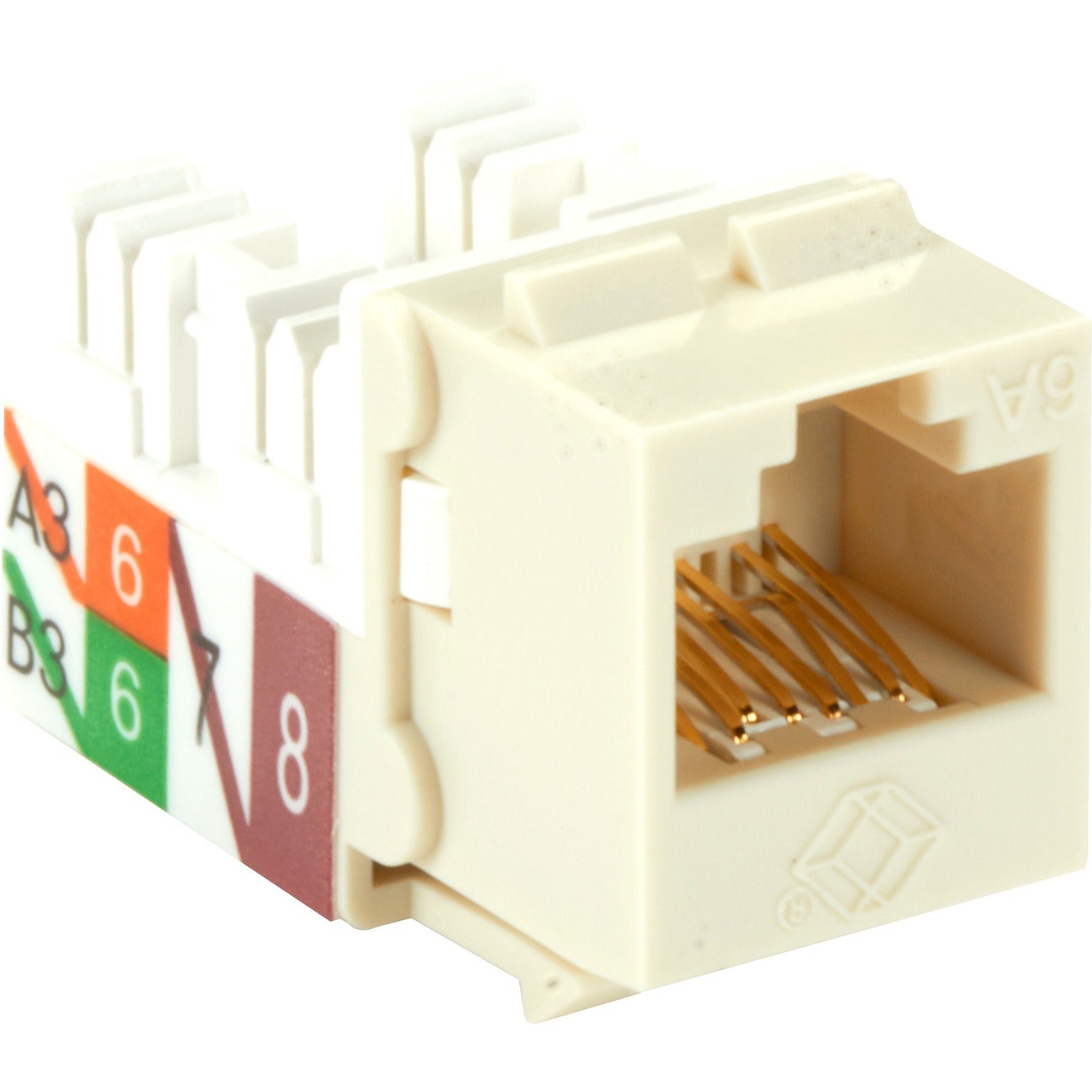 Black Box GigaTrue 2 CAT6A Keystone Jack - Unshielded, RJ45, Office White - C6AJA70-OW-R2