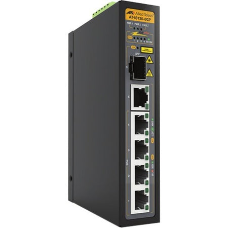 Allied Telesis Industrial Un-Managed Layer 2 Switch, PoE+ Support - AT-IS130-6GP-80