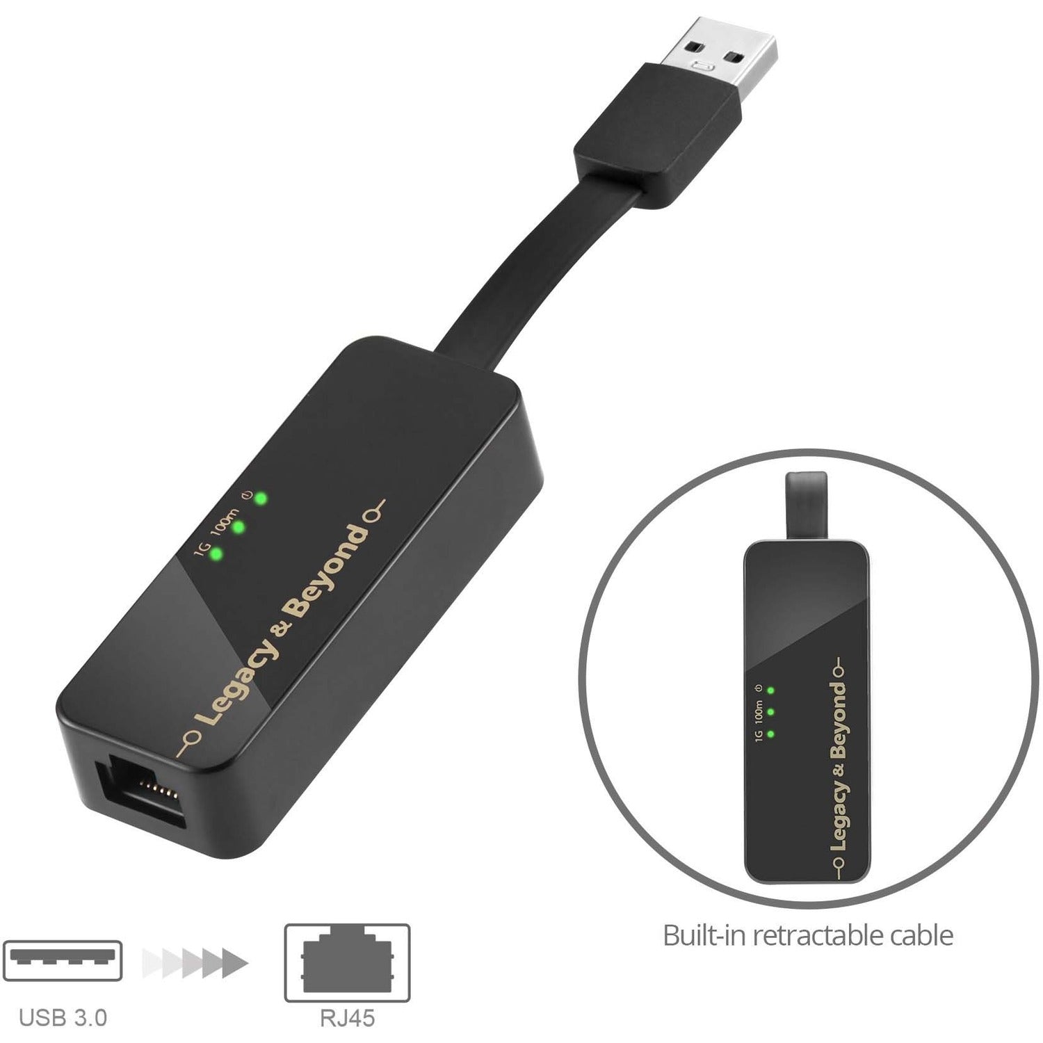 SIIG Portable USB 3.0 Gigabit Ethernet Adapter - LB-US0714-S1