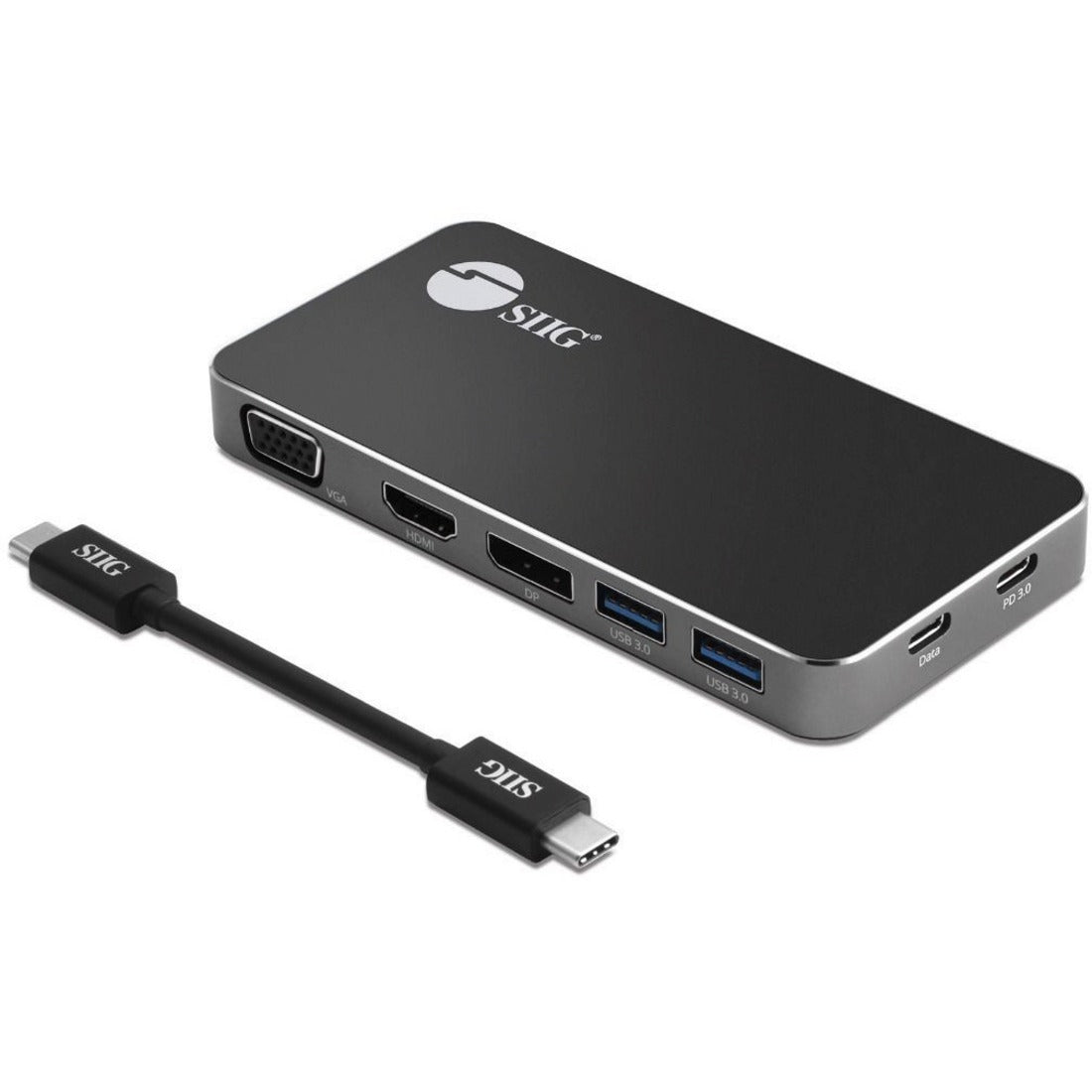 SIIG Triple Display USB-C MST Video Travel Docking with 100W PD Pass Through - JU-DK0D11-S1