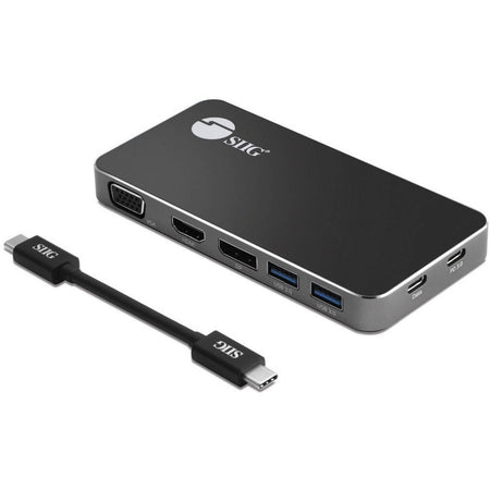 SIIG Triple Display USB-C MST Video Travel Docking with 100W PD Pass Through - JU-DK0D11-S1
