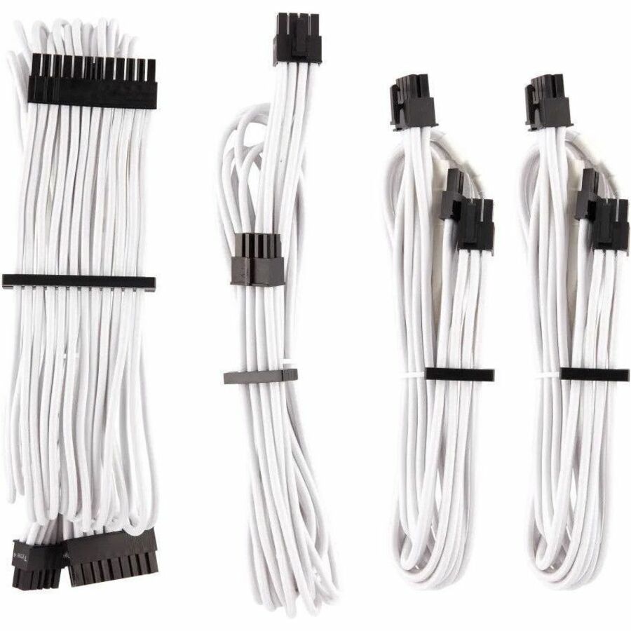 Corsair Premium Individually Sleeved PSU Cables Starter Kit Type 4 Gen 4 - White - CP-8920217