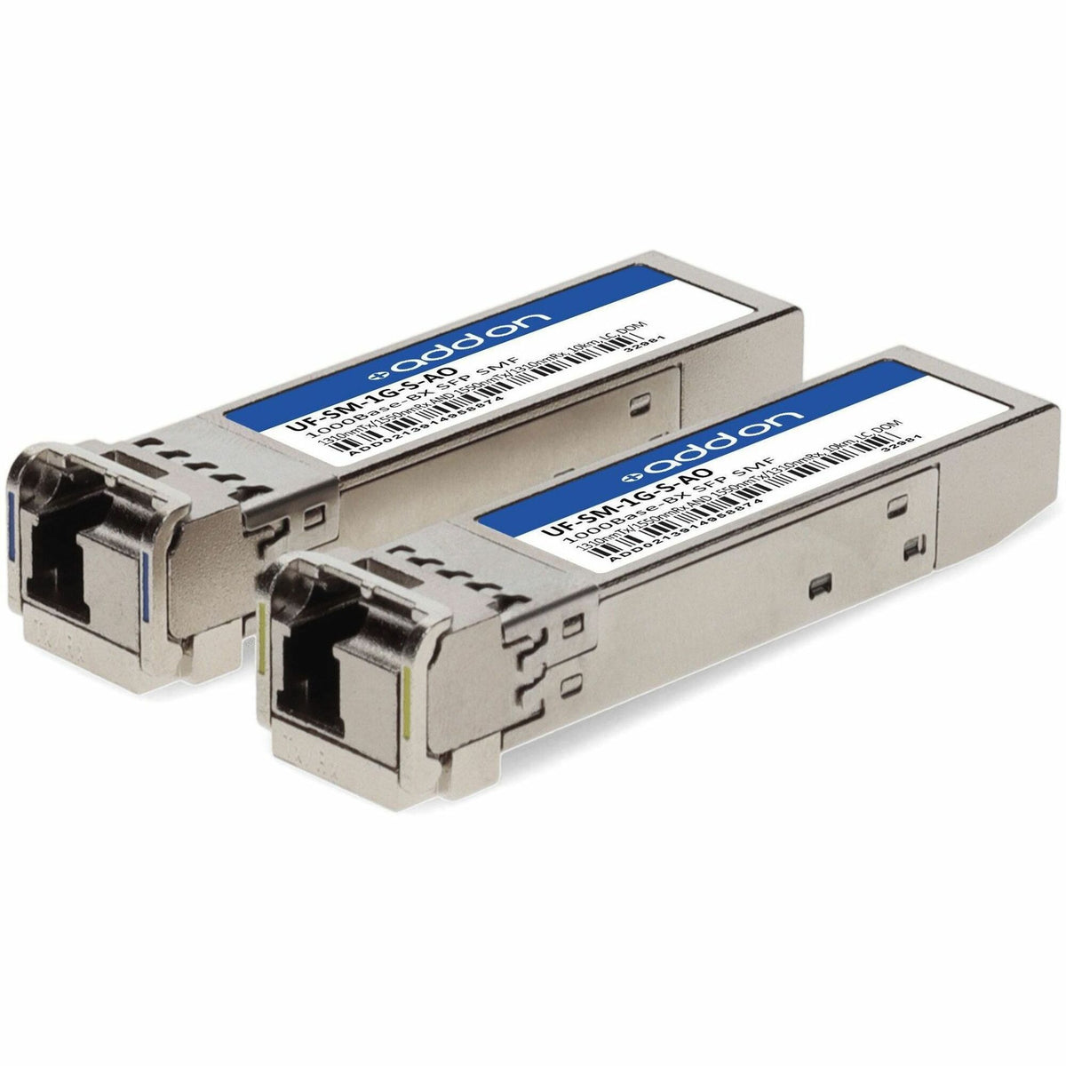 AddOn 1 Pair of Ubiquiti&reg; UF-SM-1G-S Compatible TAA 1000Base-BX SFP Transceiver (SMF, 1310nmTx/1550nmRx and 1550nmTx/1310nmRx, 3km, LC, DOM) - UF-SM-1G-S-AO