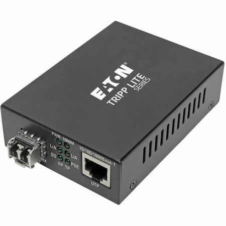 Eaton Tripp Lite Series Gigabit Multimode Fiber to Ethernet Media Converter, POE+ - 10/100/1000 LC, 850 nm, 550M (1804.46 ft.) - N785-P01-LC-MM1