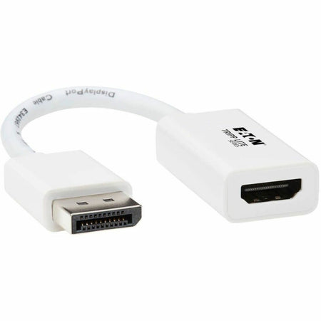 Eaton Tripp Lite Series DisplayPort to HDMI Active Adapter (M/F) - 4K 60Hz, HDR, DP 1.2, HDCP 2.2, White, 6 in. - P136-06N-HDR-W