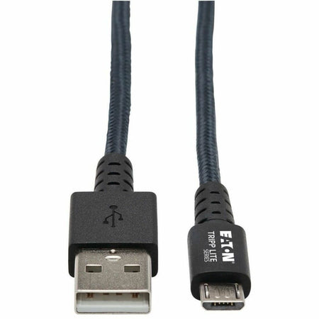 Eaton Tripp Lite Series Heavy-Duty USB 2.0 USB-A to Micro-B Cable - M/M, UHMWPE and Aramid Fibers, Gray, 6 ft. (1.83 m) - U050-006-GY-MAX