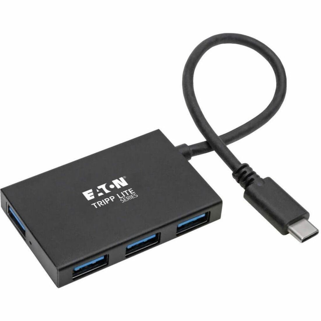 Eaton Tripp Lite Series 4-Port USB-C Hub, USB 3.x Gen 2 (10Gbps), 4x USB-A Ports, Thunderbolt 3 Compatible, Aluminum Housing, Black - U460-004-4A-G2