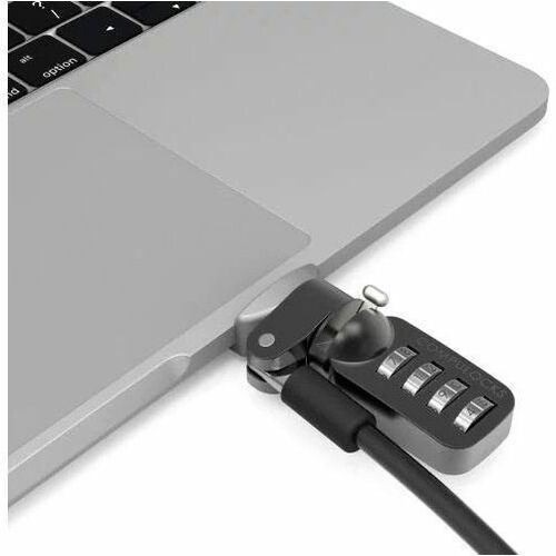 Compulocks Ledge Lock Adapter for MacBook Pro 13" M1 & M2 with Combination Cable Lock Silver - UNVMBPRLDG01CL