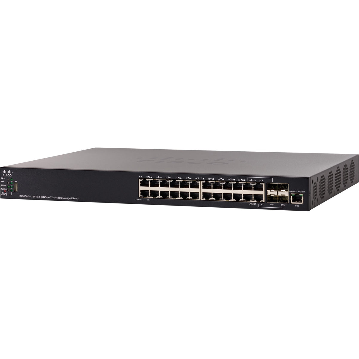 Cisco SX550X-24 24-Port 10GBase-T Stackable Managed Switch - SX550X-24-K9-NA